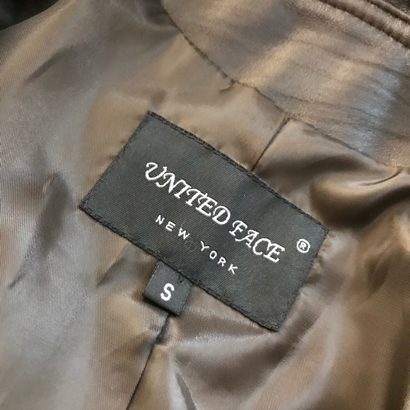 United face ruffled leather jacket - Picture 4 of 12